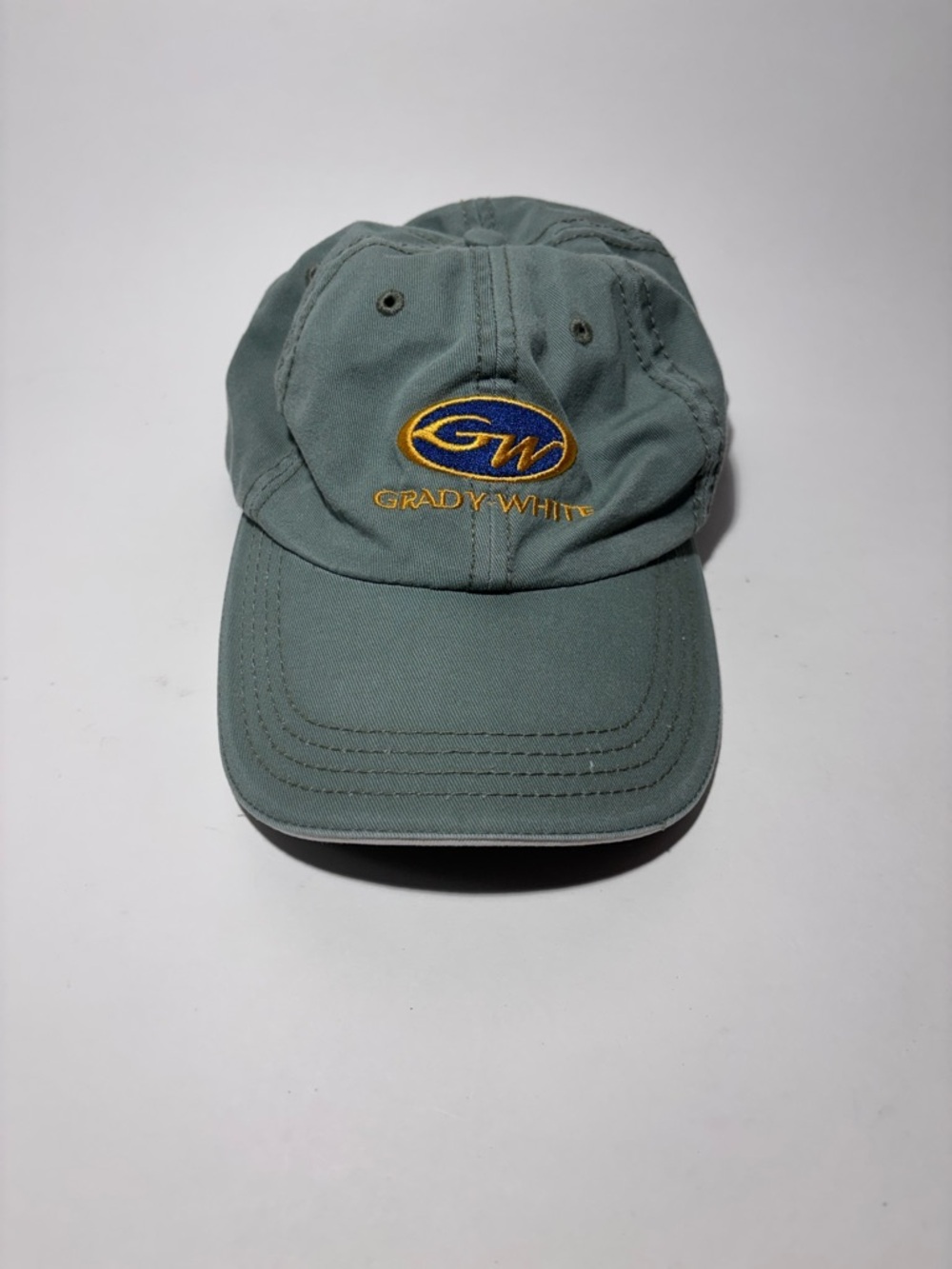 Grady White GW Logo Embroidered Sage Green Baseball “Dad Hat” Cap Adjustable